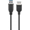 Goobay 95726 USB-kaapeli 5 m USB 3.2 Gen 1 (3.1 Gen 1) USB A musta