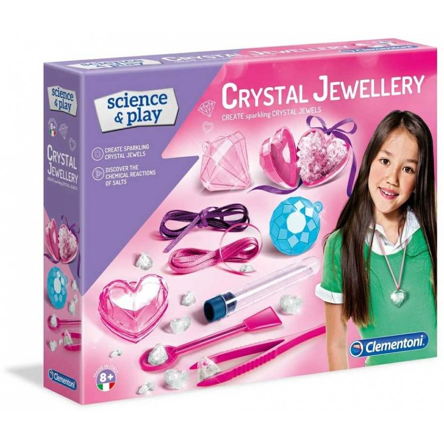 Clementoni, Science & Play, Crystal Jewels, For Girls, 8+ years