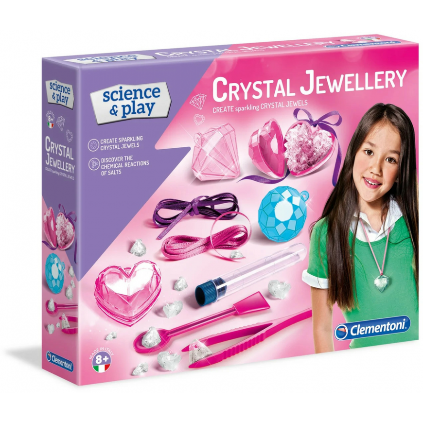 Clementoni, Science & Play, Crystal Jewels, For Girls, 8+ years – 2