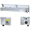 Royal Catering Bain-marie water heater with tap and glass cover 2200W 30L + 5x GN1/2 capacity