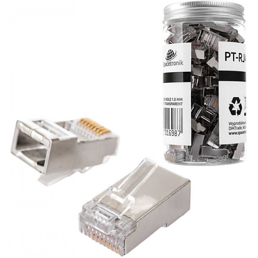 Spacetronik RJ45 tiesioginis cat5e FTP kištukas PT-RJ455FT-0 100 vnt.