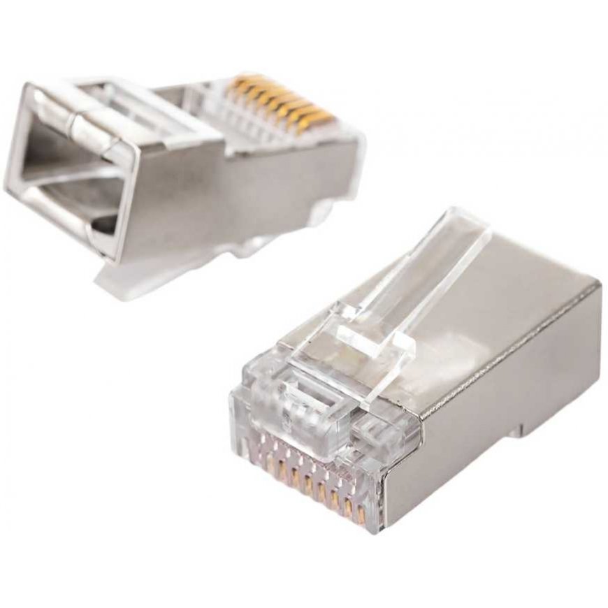 Spacetronik RJ45 direct cat5e FTP plug PT-RJ455FT-0 100 pcs. – 2