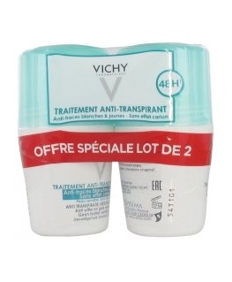 Vichy Traitement Anti-Transpirant 48H Roll-on ( 2 pcs ) - 48-hour ball antiperspirant against white and yellow spots