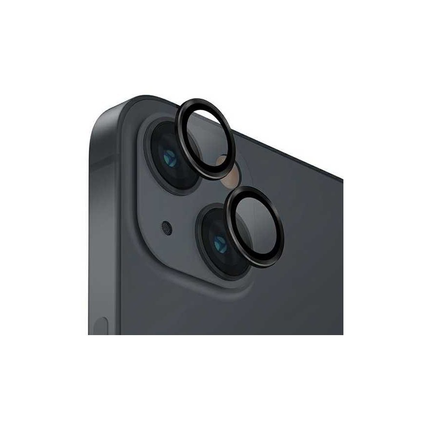 UNIQ Optix Aliuminio Camera Lens Protector iPhone 14 6.1" / 14 Plus 6.7" midnight juodas szkło na objektyvas aparatu su aplikato – 2