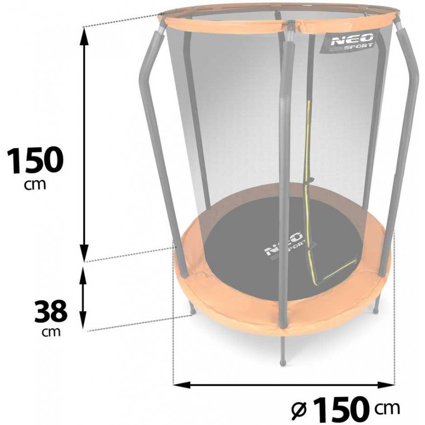 Trampoline for children 152 cm 5 ft Neo-Sport – 4