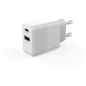 FoneKit Double 20W charger, USB-C + USB-A, white FoneKit Double 20W charger, USB-C + USB-A, white