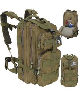 Trizand Green small tourist backpack 23243