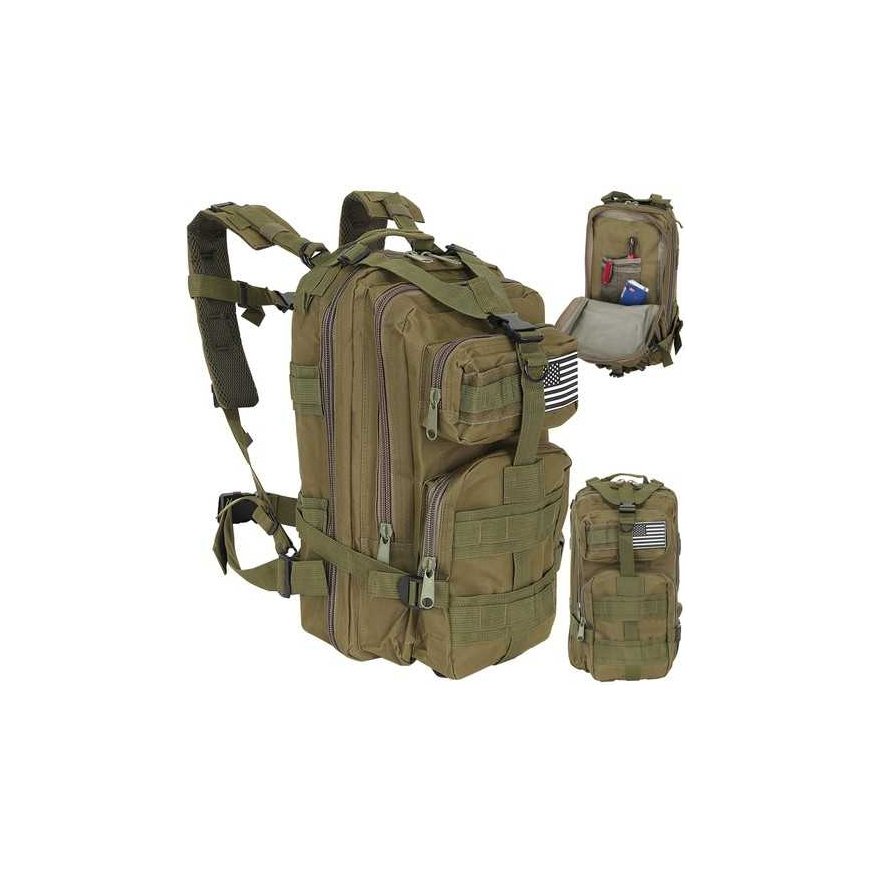 Trizand Green small tourist backpack 23243