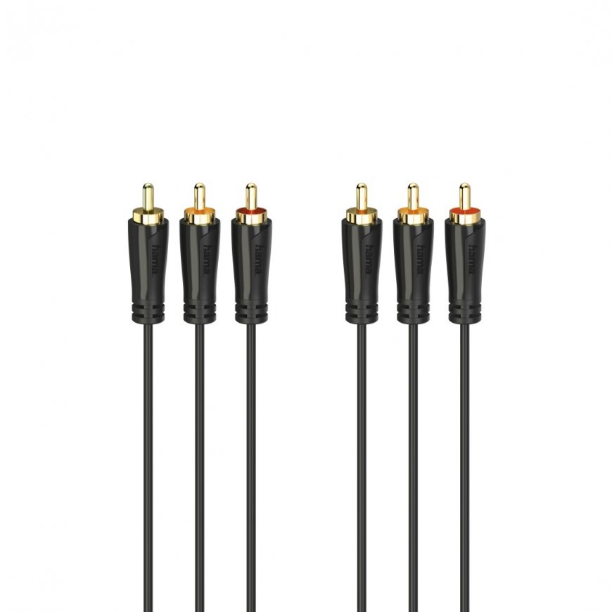 Hama 00205150 аудио кабель 1,5 m 3 x RCA Черный