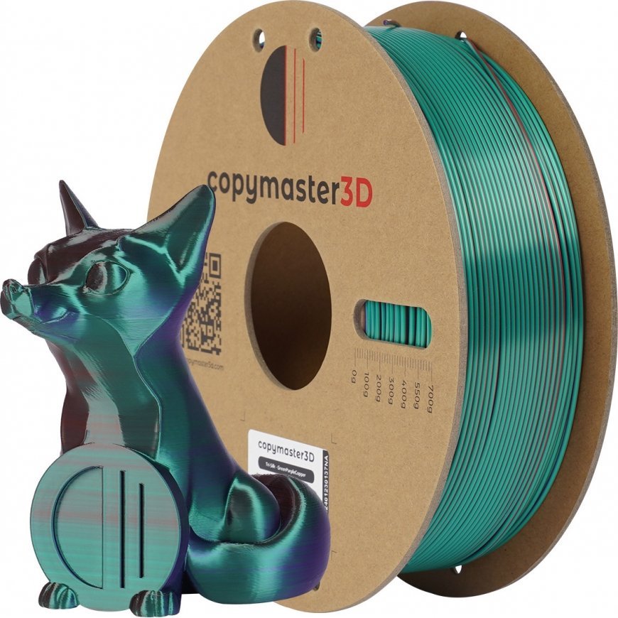 Copymaster3D Tri-Silk -filamentti 3D -tulostimeen, 1.75 mm, vihreä/ lila/ kupari