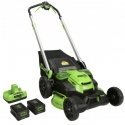 Battery self-propelled lawnmower Greenworks GD60LM61K4X 60 V 2x4.0 Ah battery. Battery self-propelled lawnmower Greenworks GD60LM61K4X 60 V 2x4.0 Ah battery.