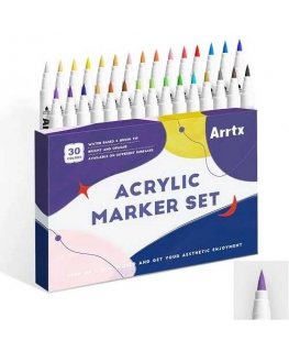 Akriliniai markeriai - flomasteriai ARRTX, 30 spalvų