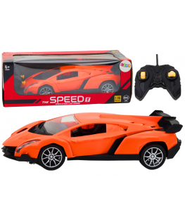 Lean Toys Remote Controlled Sports Car Oranžinis RC Car 1:16