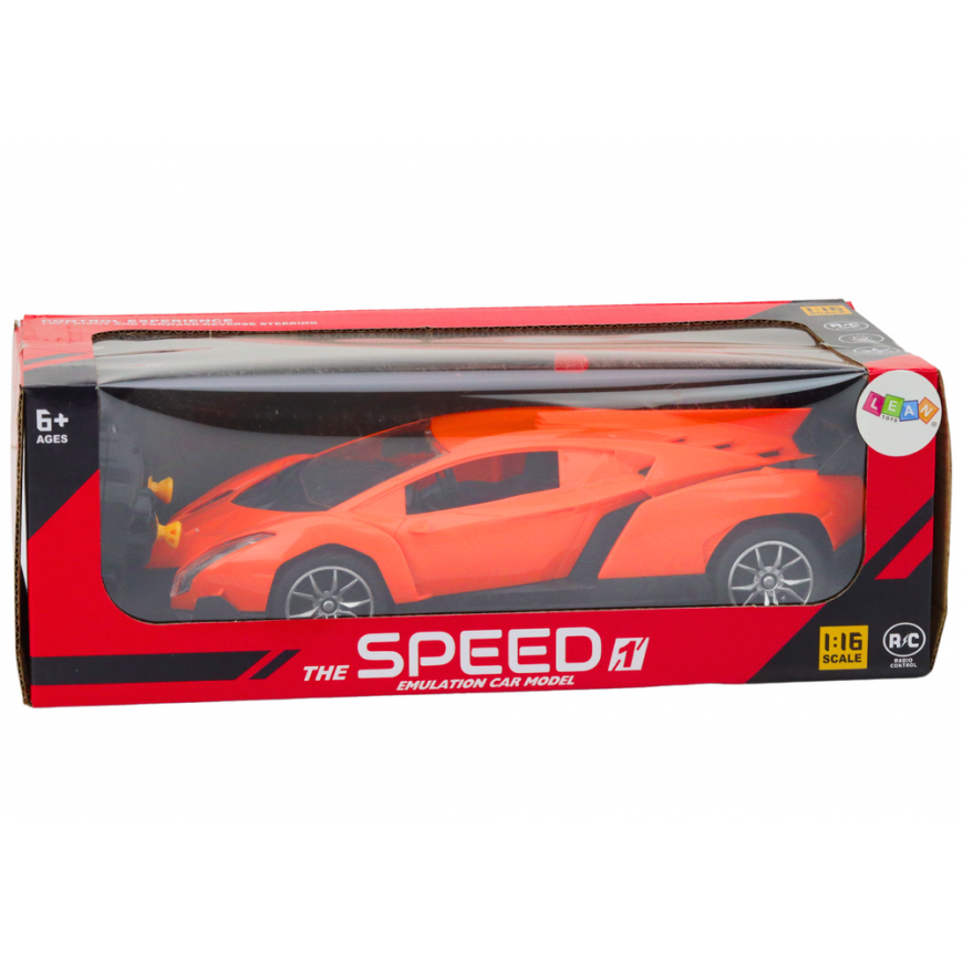 Lean Toys Remote Controlled Sports Car Oranžinis RC Car 1:16 – 4