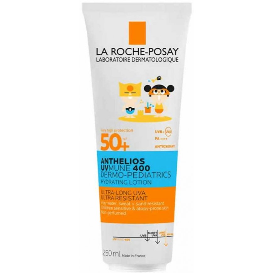 La Roche-Posay Anthelios Dermo Pediatrics Milk SPF 50+ apsauginis losjonas nuo saulės vaikams, 250 ml