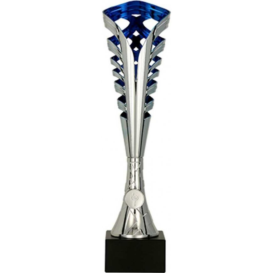 Detail Silver-blue plastic cup
