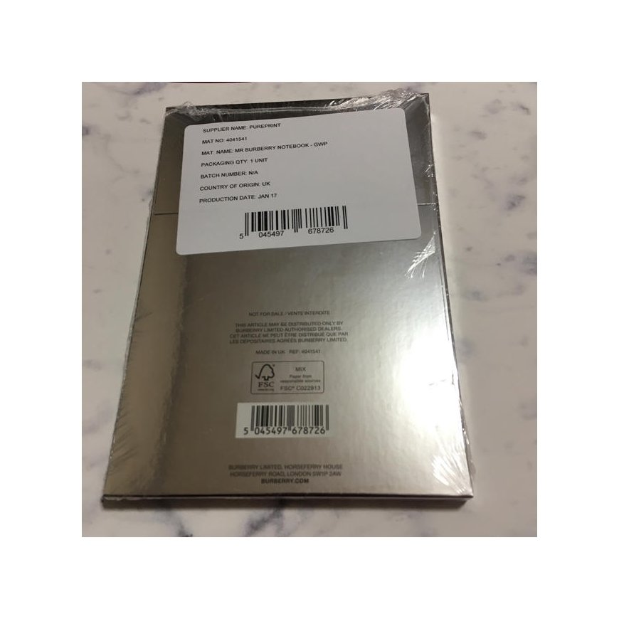 Burberry, Burberry, GWP Notebook – 2