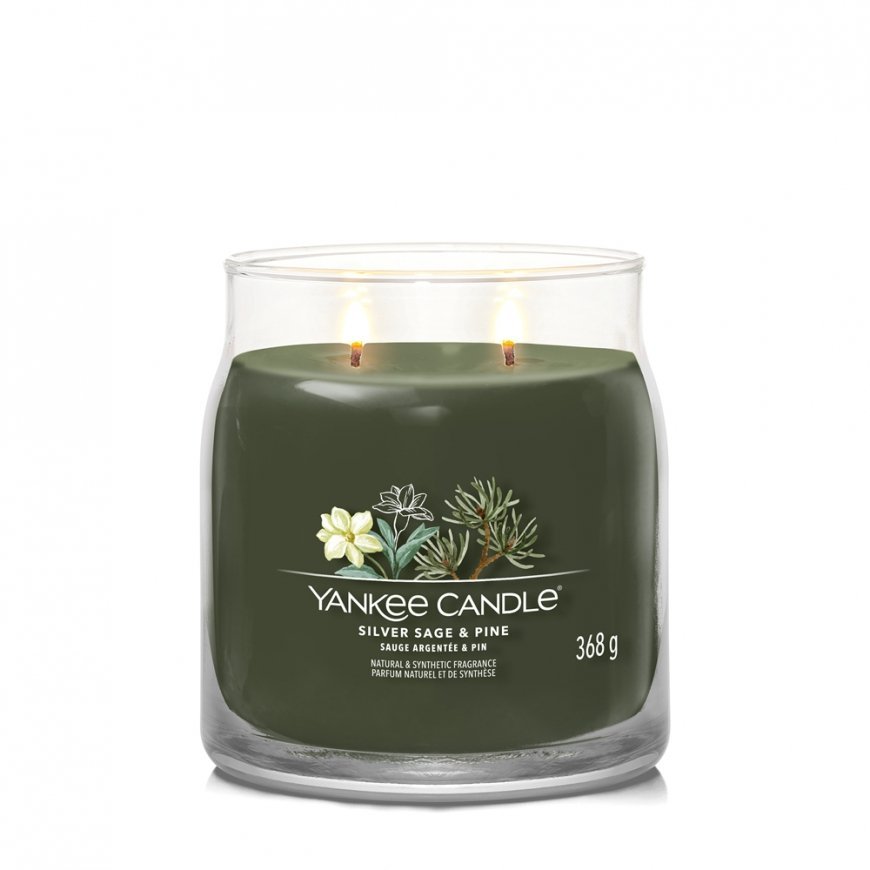 Yankee Candle Silver Sage & Pine восковая свеча Цилиндр Зеленый 1 шт – 2