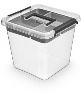 Orplast LAIKYMO DĖŽĖ SU DANGTELIU IR RANKENA 29X29X26CM 13L