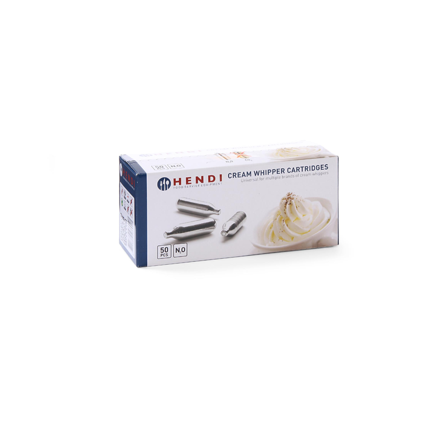 Cartridges for whipped cream siphon with N2O gas 50 pcs. - Hendi 586907 Cartridges for whipped cream siphon 50 pcs. - Hendi 5869 – 4