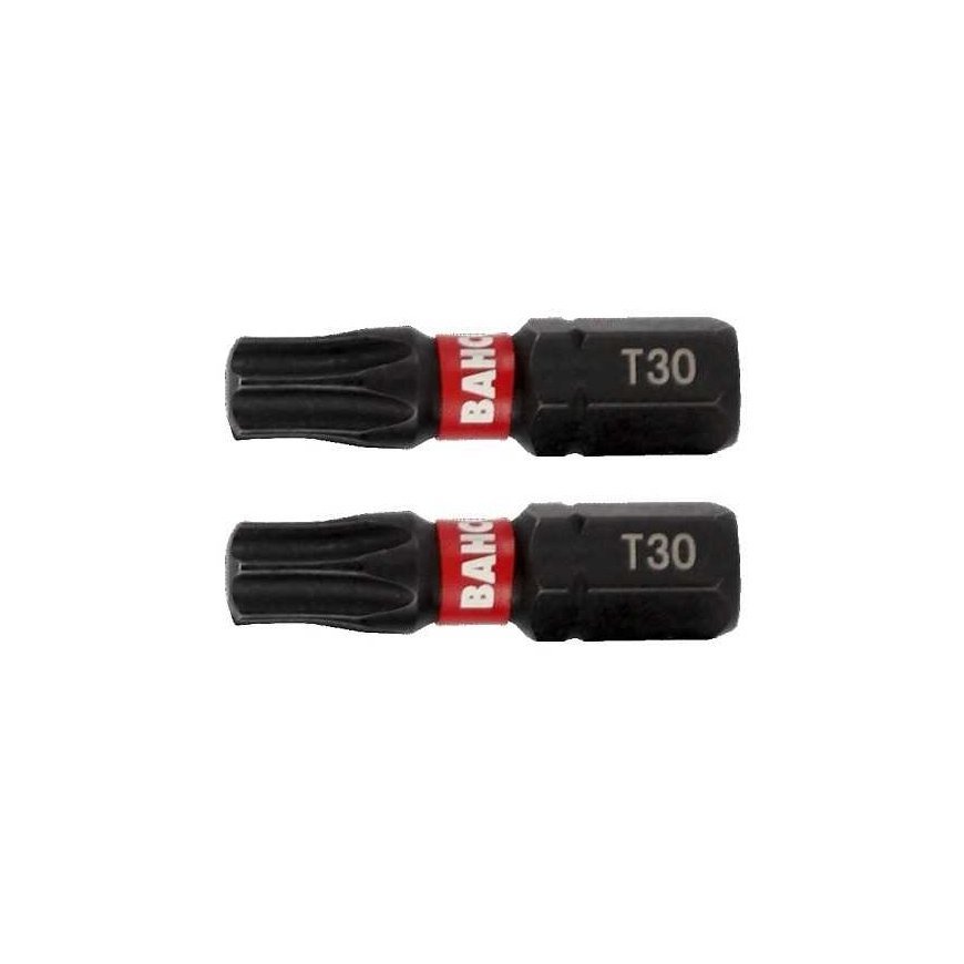 25 vnt. 1/4" smūginiai antgaliai, skirti TORX varžtams T30/25mm, Bahco [66IM/T30C-25P] – 2