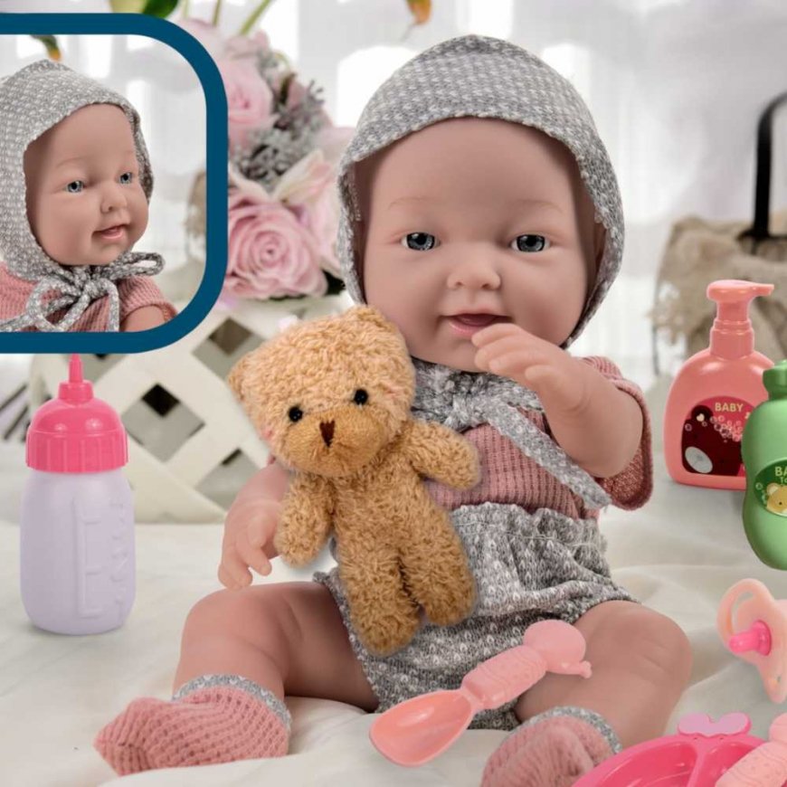 WOOPIE ROYAL Doll Bob 36 cm w Ubranku with Misiem Priedai do Karmienia – 2