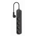 Gembird TSL-PS-S4U-01 Smart power strip 4 AC outlet(s) Type E 1.5 m 3 3680 W Black Gembird TSL-PS-S4U-01 Smart power strip 4 AC outlet(s) Type E 1.5 m 3 3680 W Black