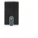 Piquadro, Black Square, Leather, Card Holder, Square Sliding System, PP4825B3R, Black, For Men Piquadro, Black Square, Leather, Card Holder, Square Sliding System, PP4825B3R, Black, For Men