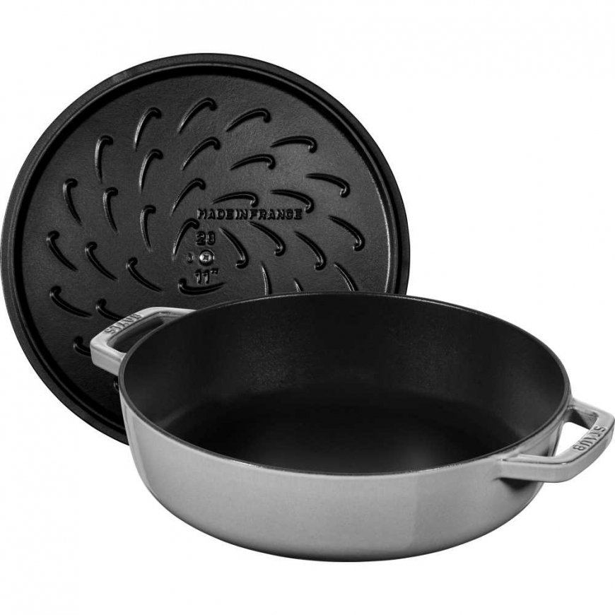 Deep frying pan with lid Staub - 24 cm, Graphite – 2