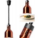 Royal Catering Infraraudonųjų spindulių IR šildymo lempa indams, pakabinama, žalvario, skersmens. 17,5 cm 250 W