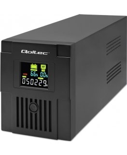 Qoltec 53770 nepārtrauktas barošanas avots (UPS) Line-Interactive 1,5 kilovoltampērs 900 W 2 Maiņstrāvas izvade (-s)