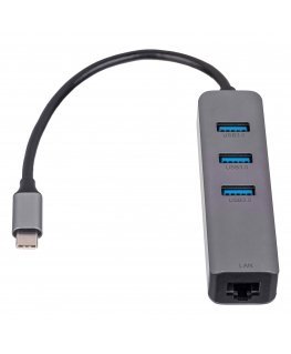 Akyga AK-AD-66 interface hub USB 3.2 Gen 1 (3.1 Gen 1) Type-C 1000 Mbit/s Silver