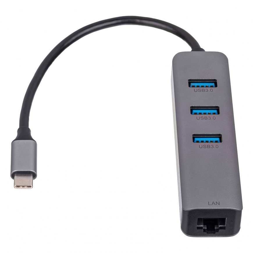 Akyga AK-AD-66 interface hub USB 3.2 Gen 1 (3.1 Gen 1) Type-C 1000 Mbit/s Silver