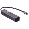 Akyga AK-AD-66 jaotur USB 3.2 Gen 1 (3.1 Gen 1) Type-C 1000 Mbit/s Hõbe