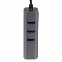 Akyga AK-AD-66 interfeisa centrmezgls USB 3.2 Gen 1 (3.1 Gen 1) Type-C 1000 Mbit/s Sudrabs