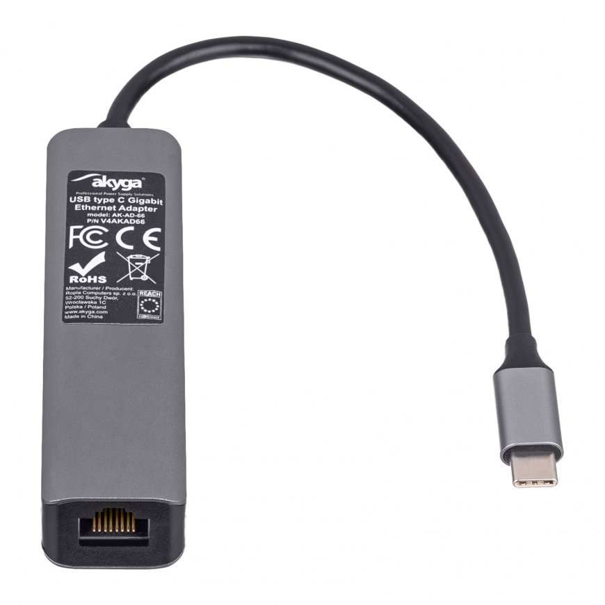 Akyga AK-AD-66 interface hub USB 3.2 Gen 1 (3.1 Gen 1) Type-C 1000 Mbit/s Silver – 4