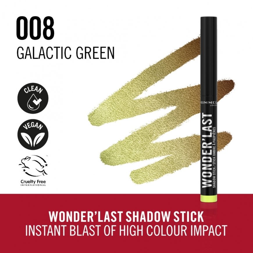 Rimmel Wonder'Last тени 1,64 g 008 Galactic Green Мерцание – 5