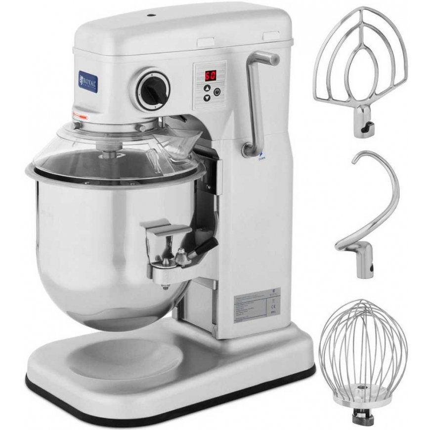 Royal Catering Planetary spiral robot mixer with drop-down bowl RCPM-10.1B 10 l 230 V 650 W