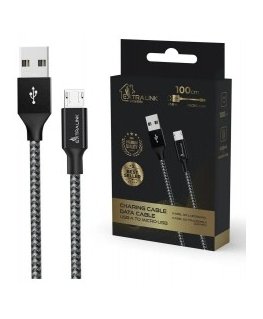Extralink Smart Life 15W, USB-A - microUSB, 100cm, PVC, 5V 2.4A, czarny