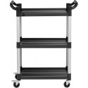 Royal Catering Serving trolley, 3 plastic shelves, 63 x 40 cm, up to 90 kg