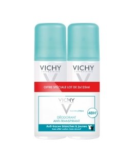 Vichy Deodorant Anti-Transpirant 48h ( 2 pcs ) - Alcohol-free deodorant spray with a 48-hour effect