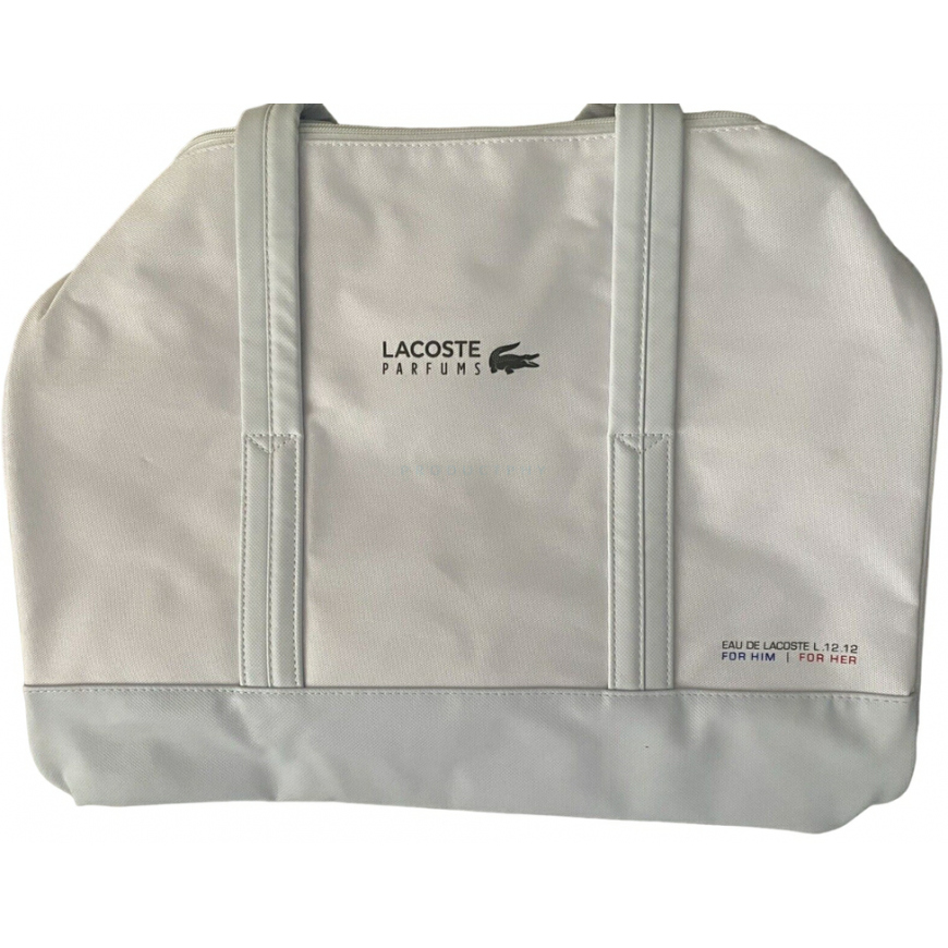 Lacoste, Eau de Lacoste L.12.12, Polyester, Bag, Weekend Bag, White, Unisex, 16 x 10 x 10 inch