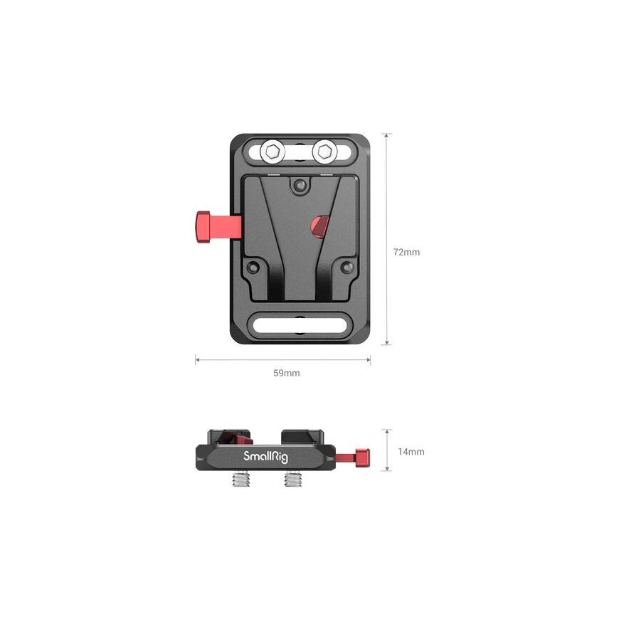 SMALLRIG 2987 BATTERY PLATE MINI V-MOUNT – 2