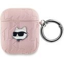 Karl Lagerfeld KLA2PGCHPP AirPods 1|2 cover różowy|pink Monogram Karl Lagerfeld KLA2PGCHPP AirPods 1|2 cover różowy|pink Monogram