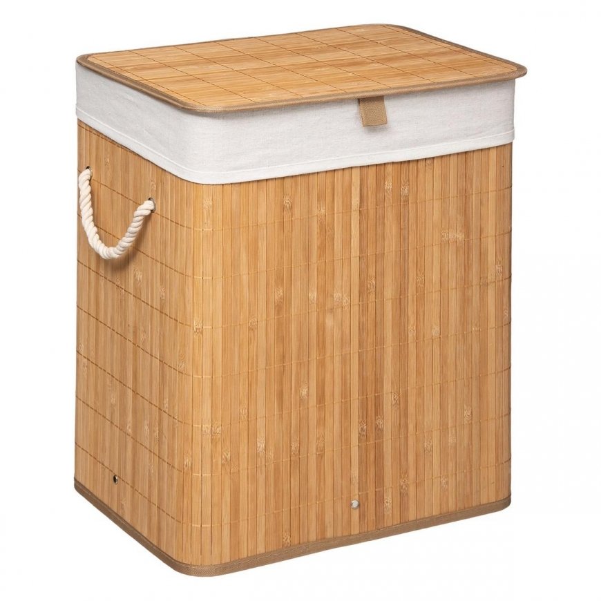 Five_S_Smart Skalbinių krepšys 5five Simply Smart, 60 l, balta/smėlio – 2