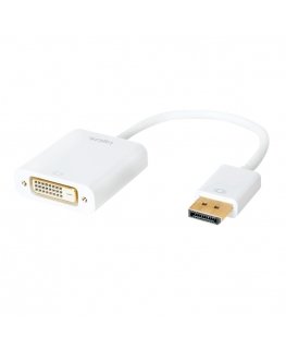 LogiLink CV0058B video kabeļu aksesuārs 0,15 m DisplayPort DVI Balts