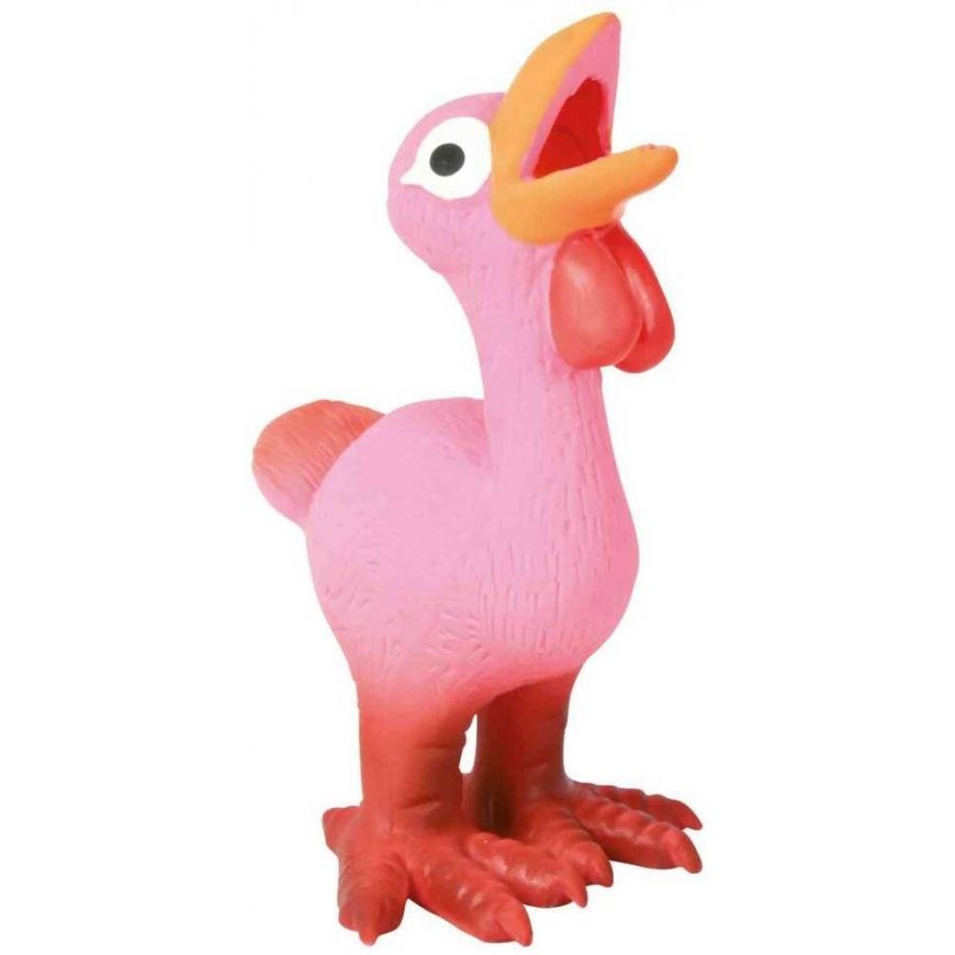Trixie Šunų žaislas višta, lateksinis, įvairiaspalvis, 14 cm – 2