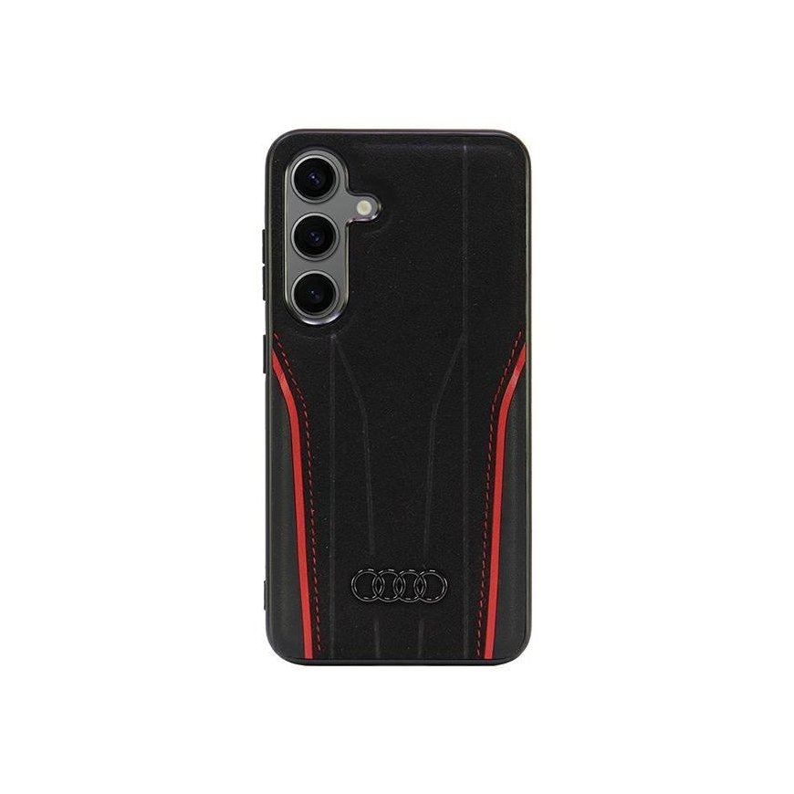 Audi Genuine Leather MagSafe S24 S921 czarno-czerwony|black-red – 2