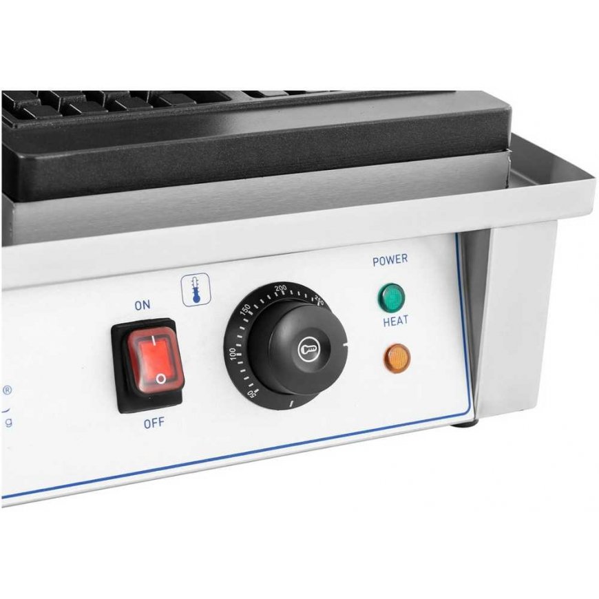 Royal Catering Waffle maker rectangular double for 4 Belgian waffles 2 x 2000 W – 3