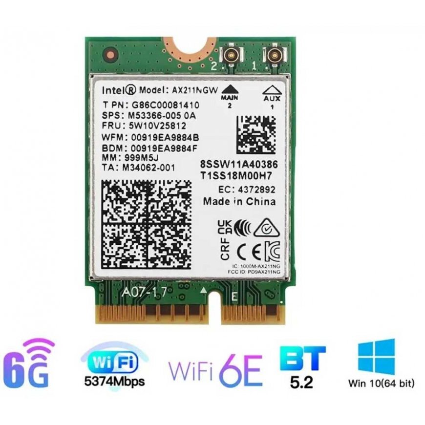 Spacetronik Karta Sieciowa AX211 WiFi 6e BT Intel Dual Band – 5